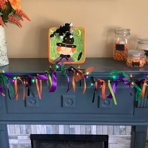 halloween 50 LED lighted ribbon garland
